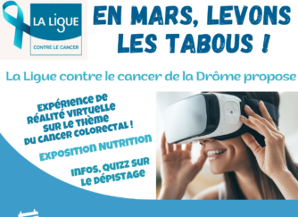 La ligue contre le cancer présente ce mercredi 30 mars 2022 de 10h à 17h – niv -1 (près des consultations)