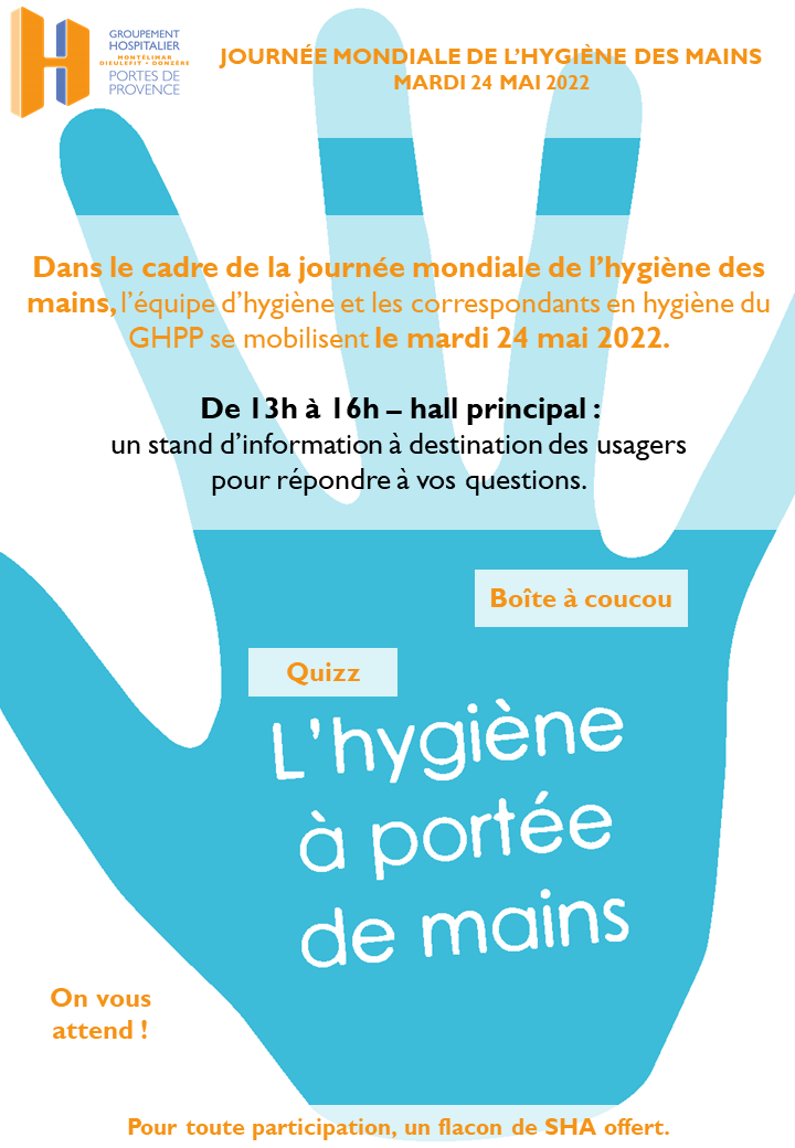 Mardi 24 mai 2022 – Journée mondiale de l’hygiène des mains