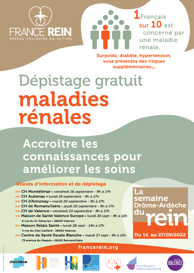 16/09/2022 – DEPISTAGE DES MALADIES RENALES