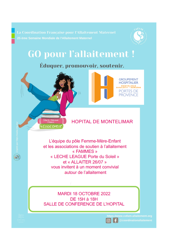 SEMAINE MONDIALE DE L’ALLAITEMENT MATERNEL – 18 OCTOBRE 2022