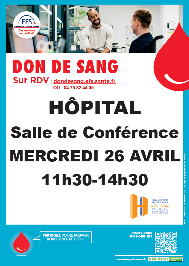 26 avril 2023 : don de sang au GHPP
