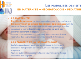 MODALITES DE VISITE EN MATERNITE-NEONATOLOGIE-PEDIATRIE