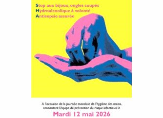 Mardi 12 mai 2026 – Journée mondiale de l&rsquo;hygiène des mains